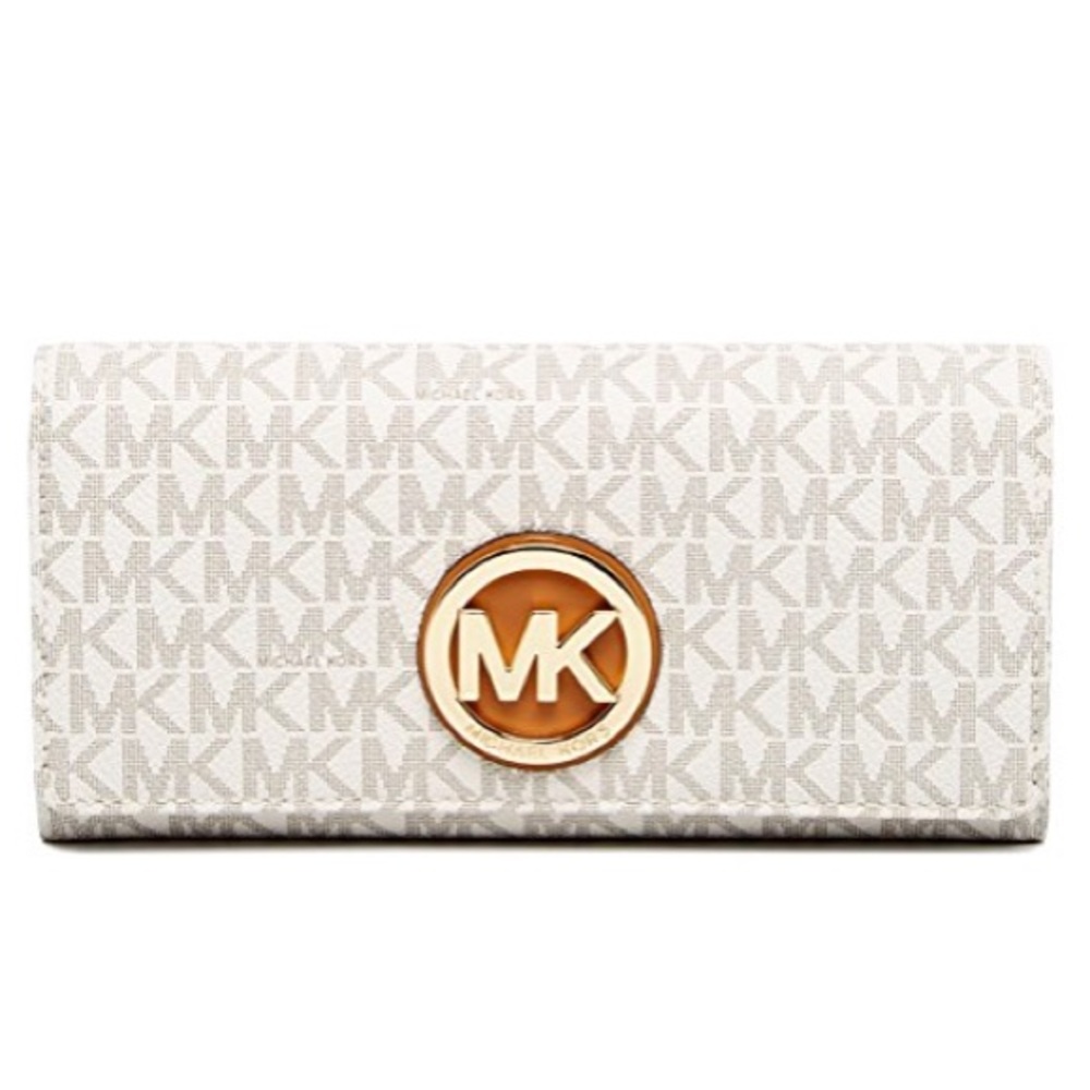 NWT MICHAEL KORS Fulton Vanilla Carryall Wallet